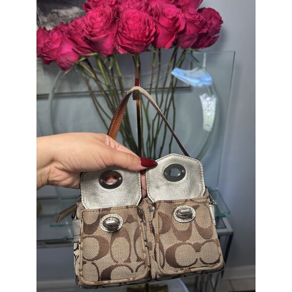 Vintage Coach Mini Legacy Signature Gallery Purse - Picture 7 of 10